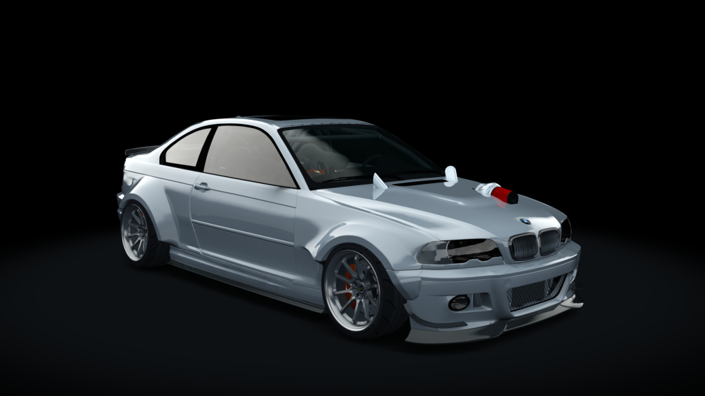 Arthur BMW M3 E46 Widebody, skin White_Carbon