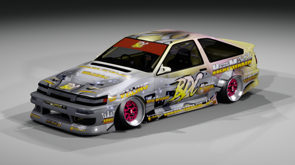BDC Street v5.0 - AE86, skin BDC Yellow-Pink