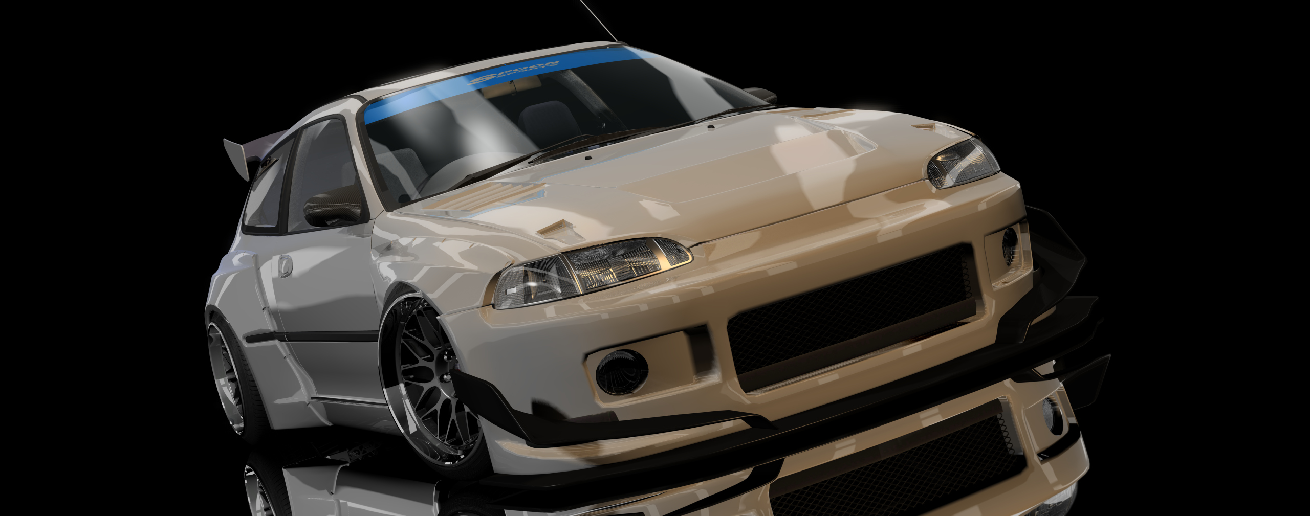 D&O Honda Civic Pandem, skin Phantom Gray Pearl