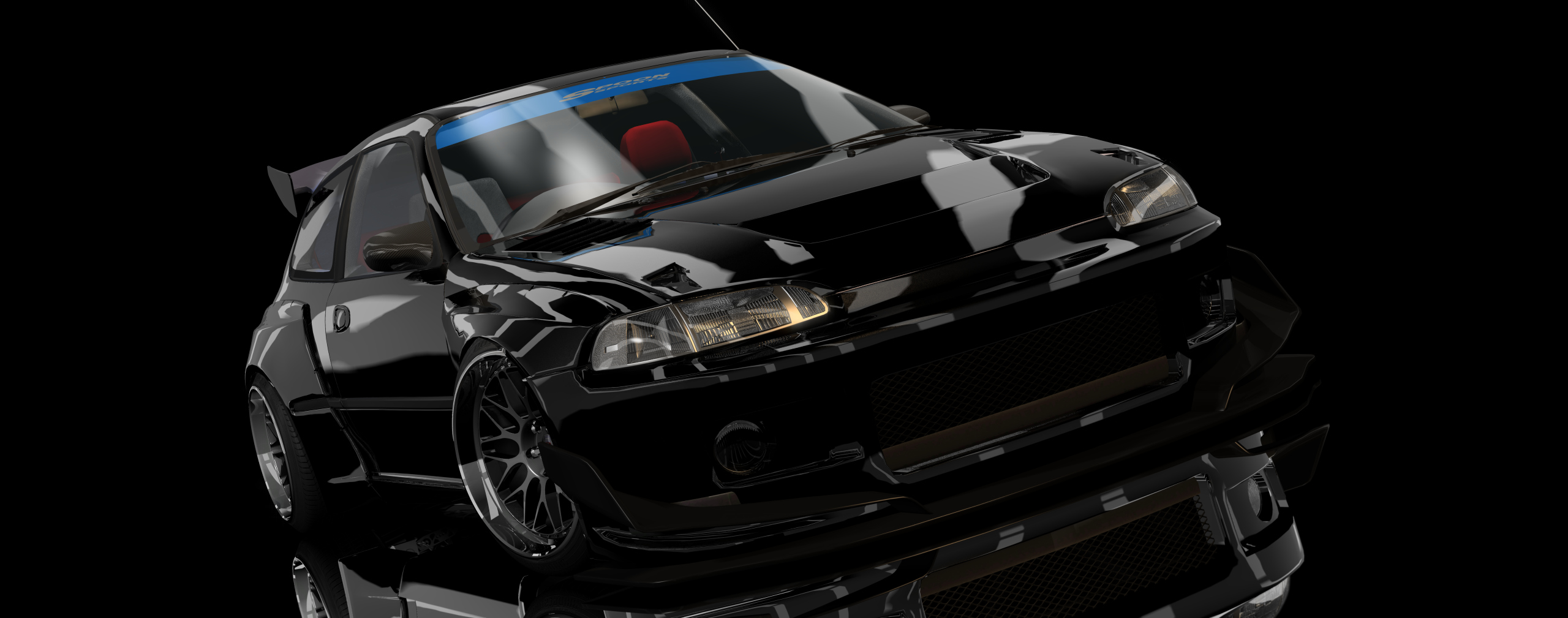 D&O Honda Civic Pandem, skin black