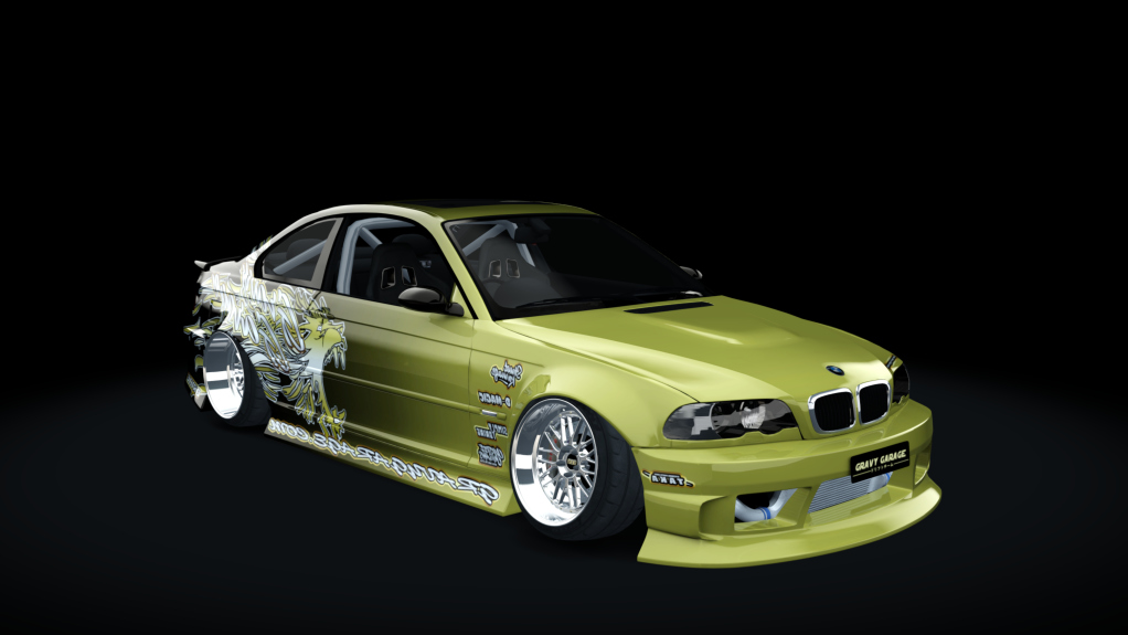 GravyGarage Street e46, skin wurr black gold gradient gold reverse