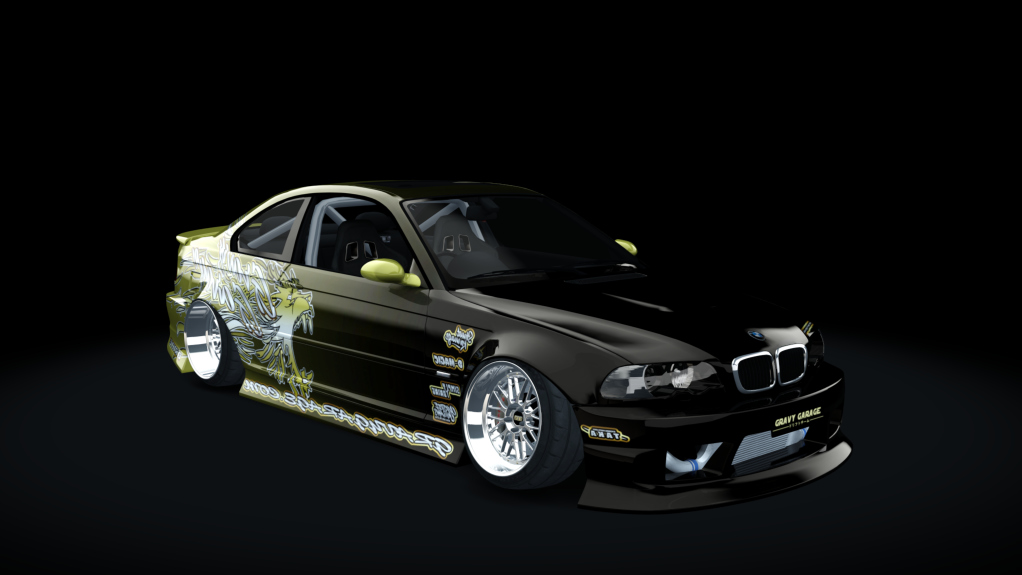 GravyGarage Street e46, skin wurr black gold gradient gold
