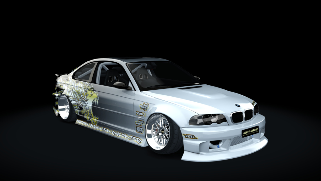 GravyGarage Street e46, skin wurr black white gold