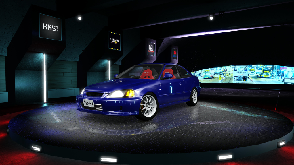 HK51 P1 Honda Civic EM1, skin 02_Blue