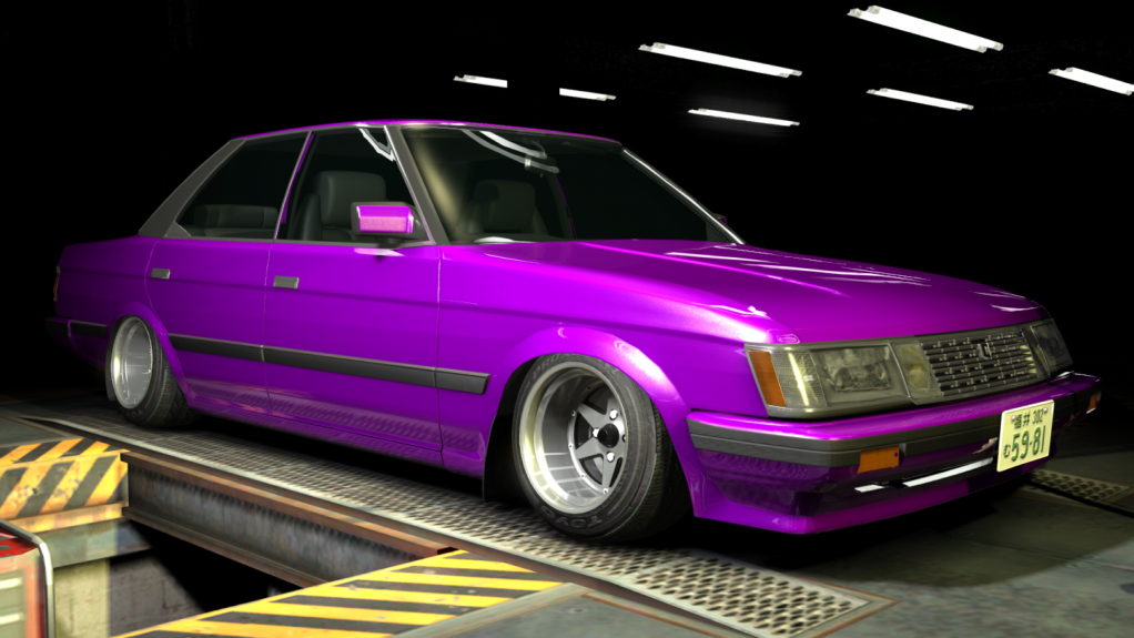 dtdw Toyota MarkII GX71 stock o&s/pack 1, skin purple
