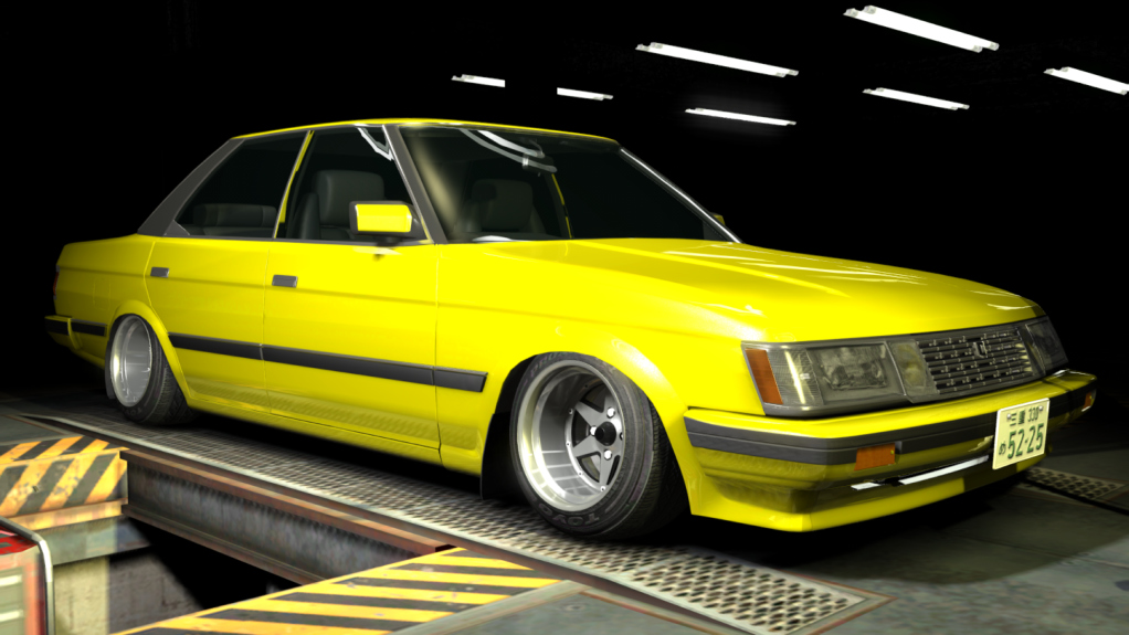 dtdw Toyota MarkII GX71 stock o&s/pack 1, skin yellow