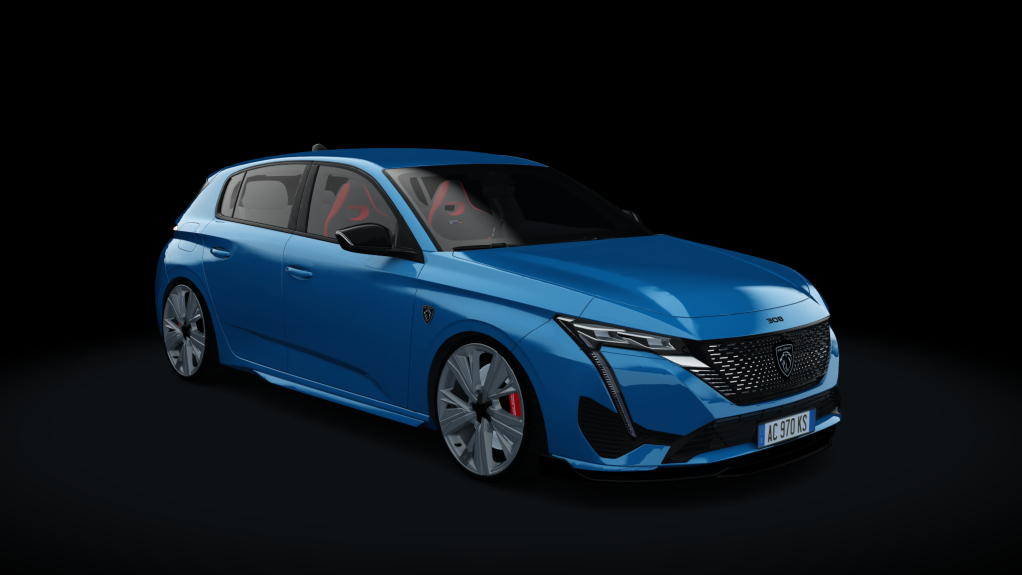 Peugeot 308 2022, skin bleu