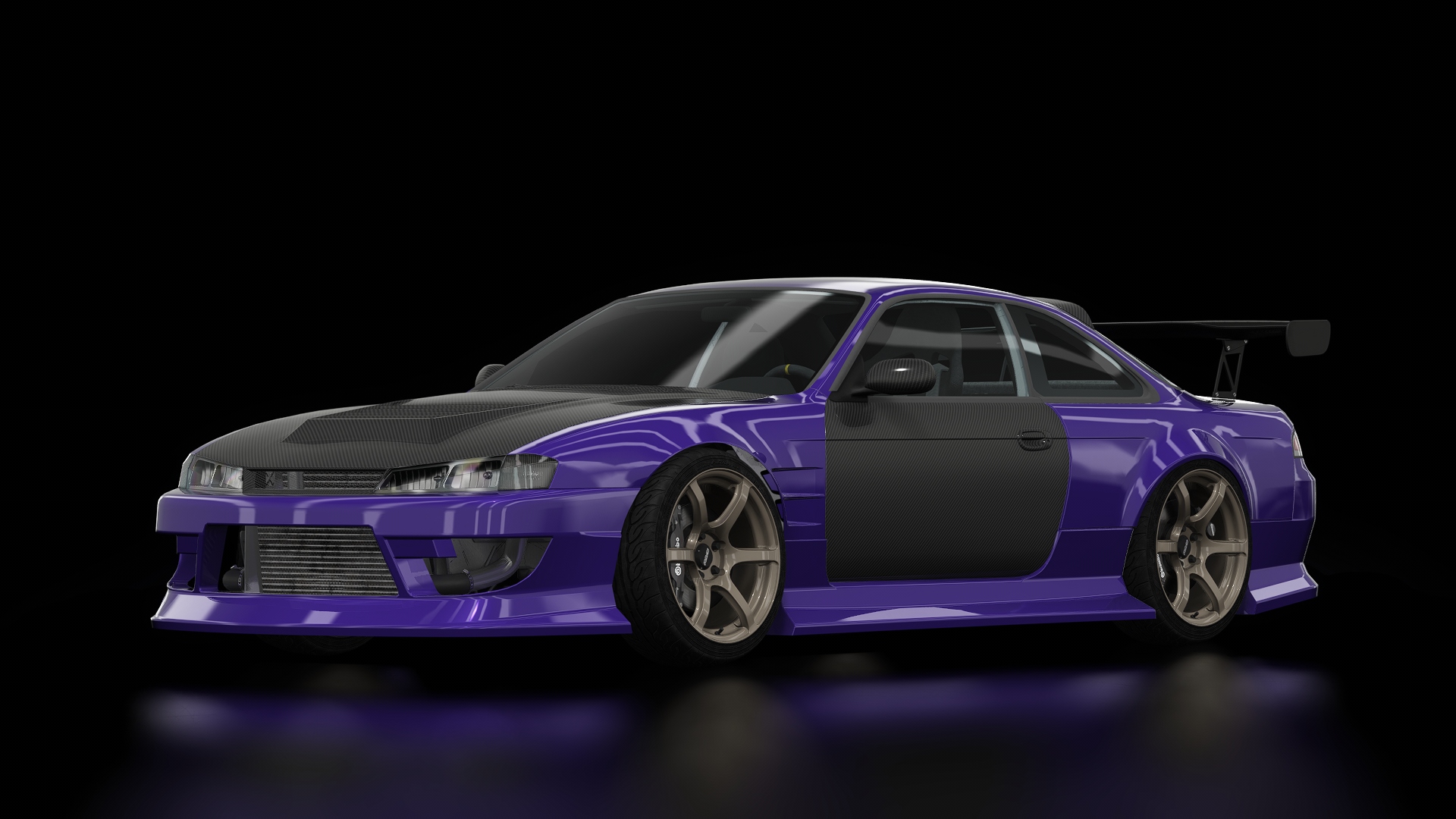 SD061 Nissan S14 Kouki Street, skin Carbon_Purple_wing