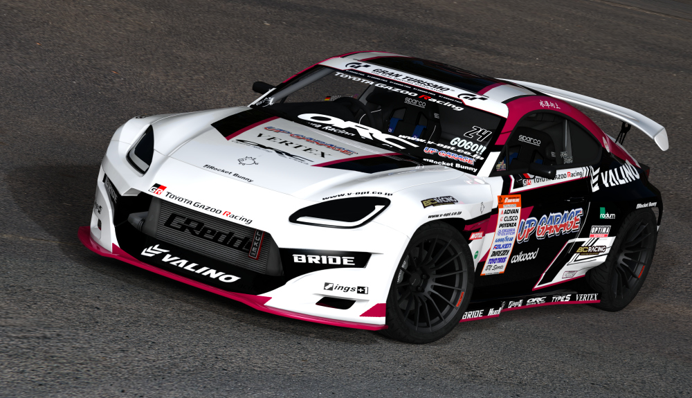 Tazzy Toyota GR86, skin white pink