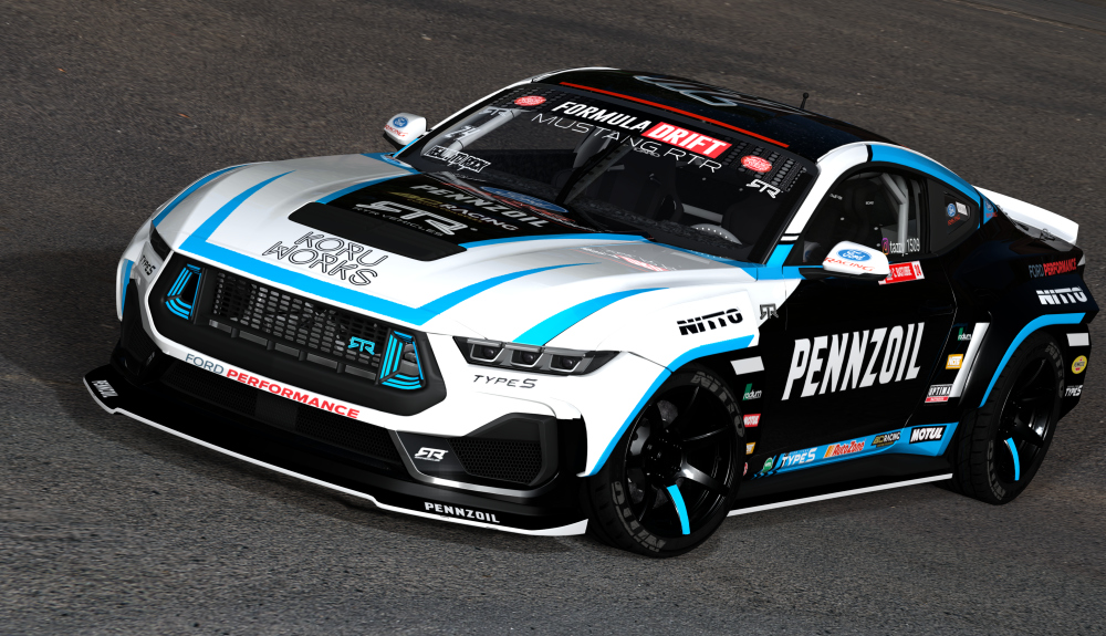 Tazzy 2024 RTR Mustang, skin black'n'white