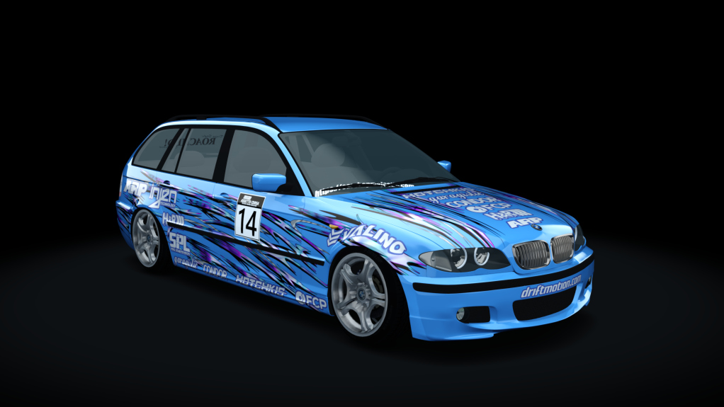 TE2 2005 BMW 325IT Wagon combi, skin Sky_Blue
