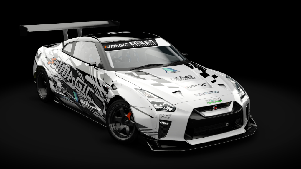 VDC Nissan GT-R R35 DAMD Public 5.0, skin VDC White