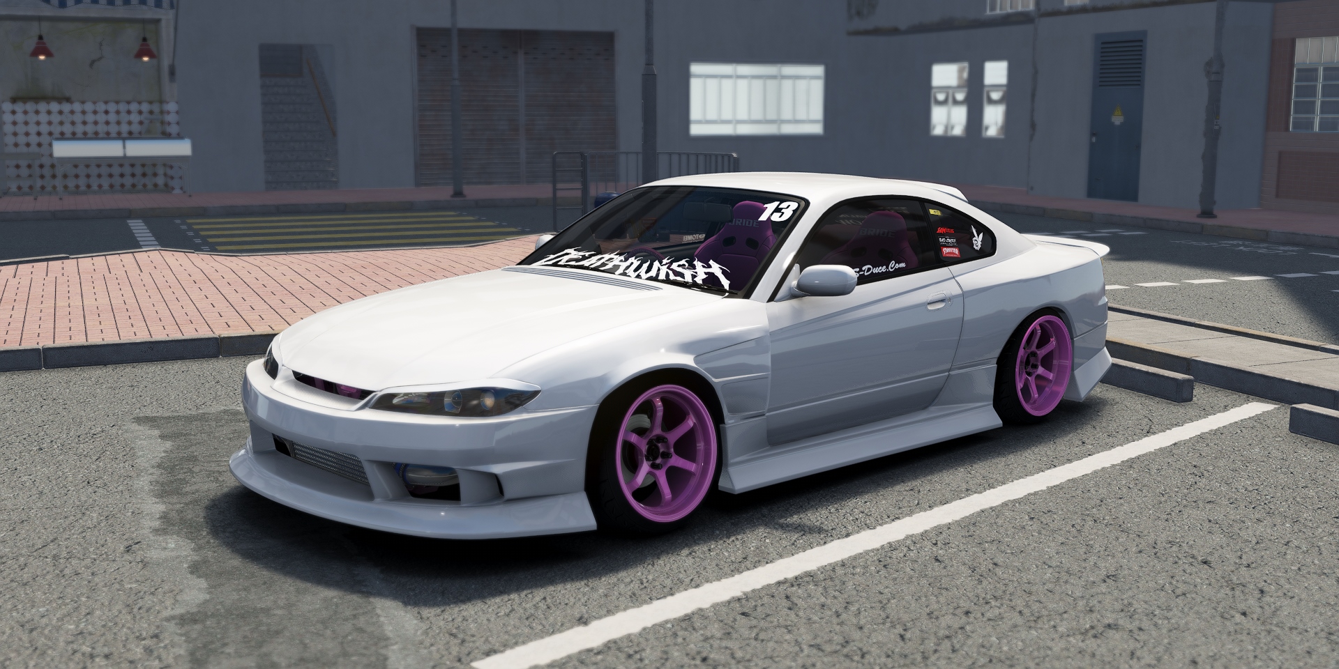 DWG Nissan Silvia S15 PS Duce, skin Aspen_White