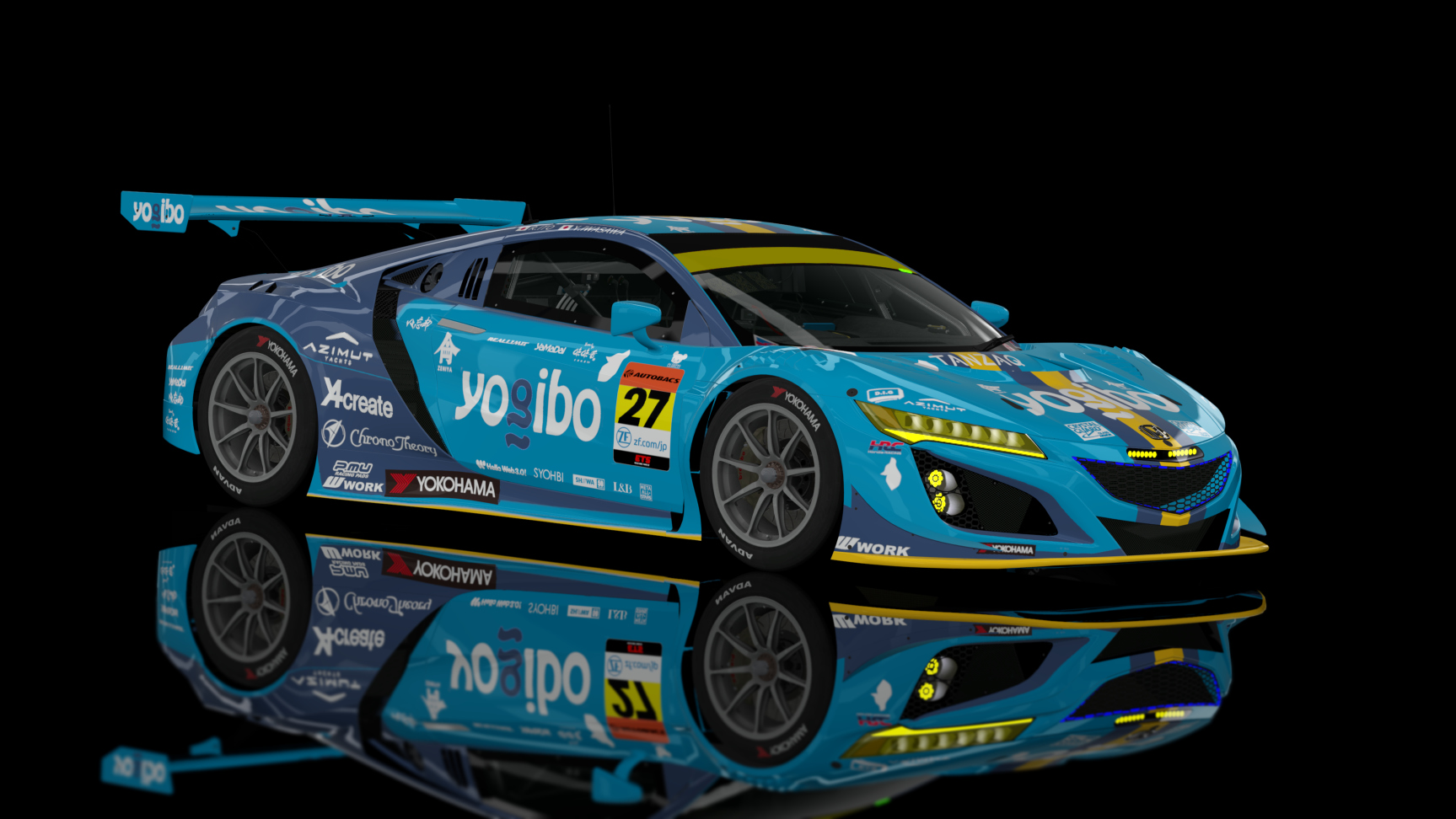 GT3 EVO - Honda NSX GT3 EVO 2019, skin 2023 Yogibo Racing