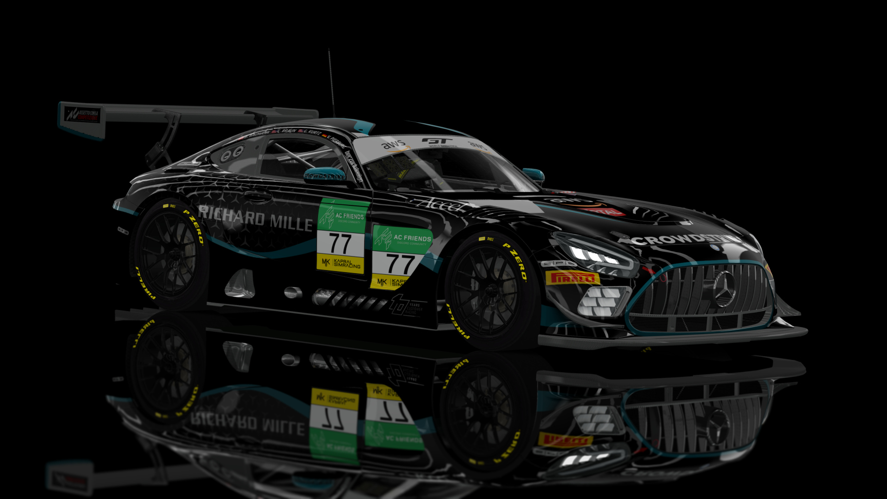 GT3 EVO - AMG GT3 EVO 2020, skin ACF_GT3E_R1_#77_Gervasi