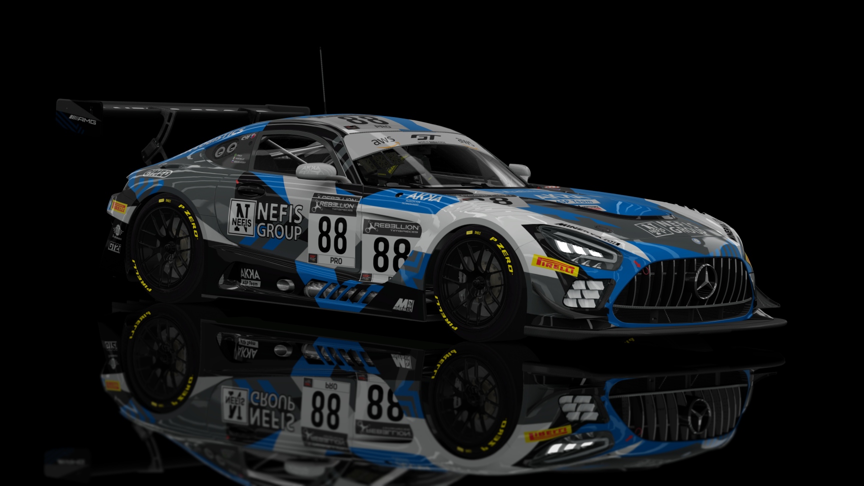 GT3 EVO - AMG GT3 EVO 2020, skin Akka #88 Imola