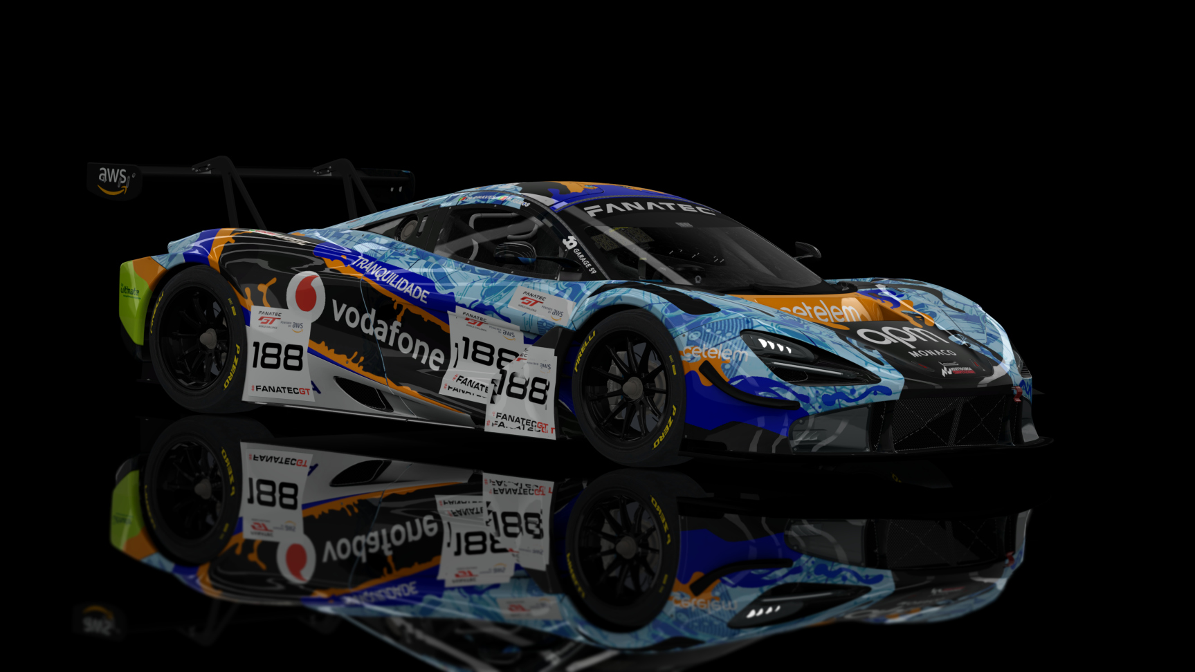 GT3 EVO - McLaren 720S GT3 2019, skin 2023 BM Garage 59 #188