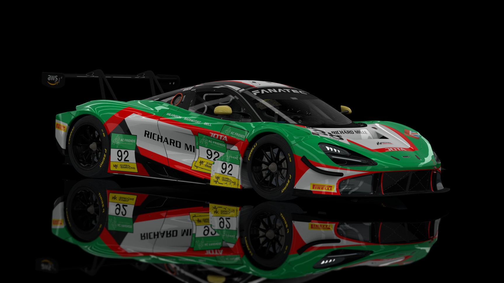 GT3 EVO - McLaren 720S GT3 2019, skin ACF_GT3E_R1_#92_Johnson