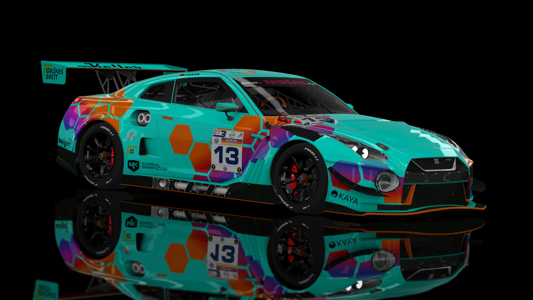 GT3 EVO - Nissan GT-R GT3 2018, skin ACF #13 Frank