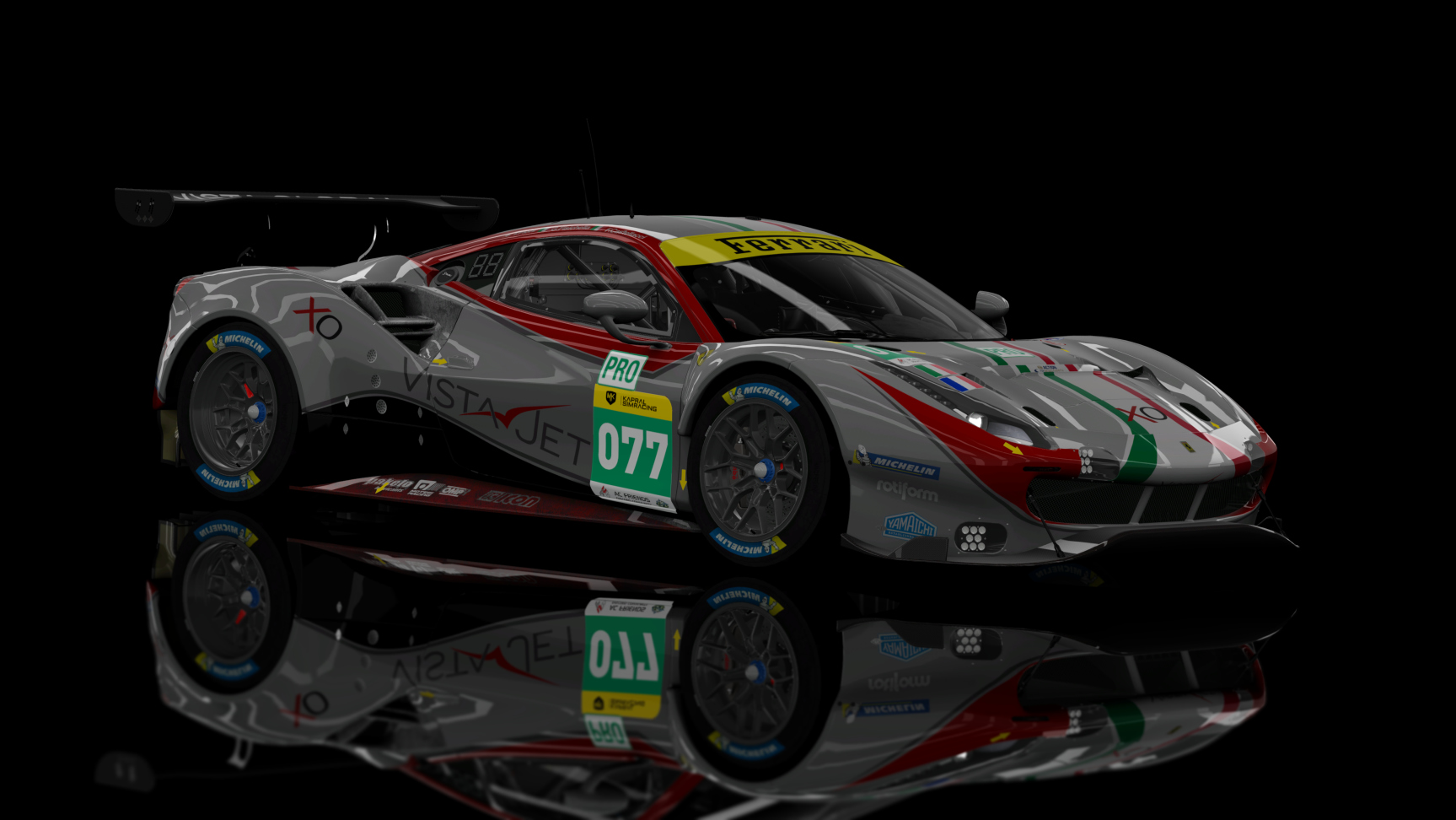 GTE 2 - Ferrari 488 GTE EVO 2019, skin ACF_WECS5_#077_Gervasi_Chaillou