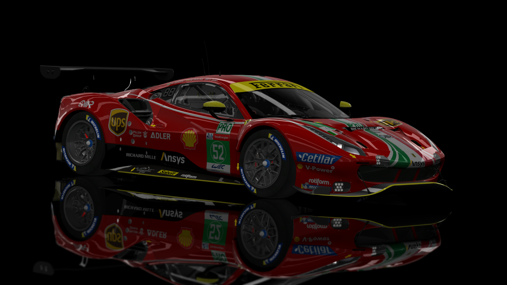 GTE 2 - Ferrari 488 GTE EVO 2019, skin AF Corse #52 2021 LM24H