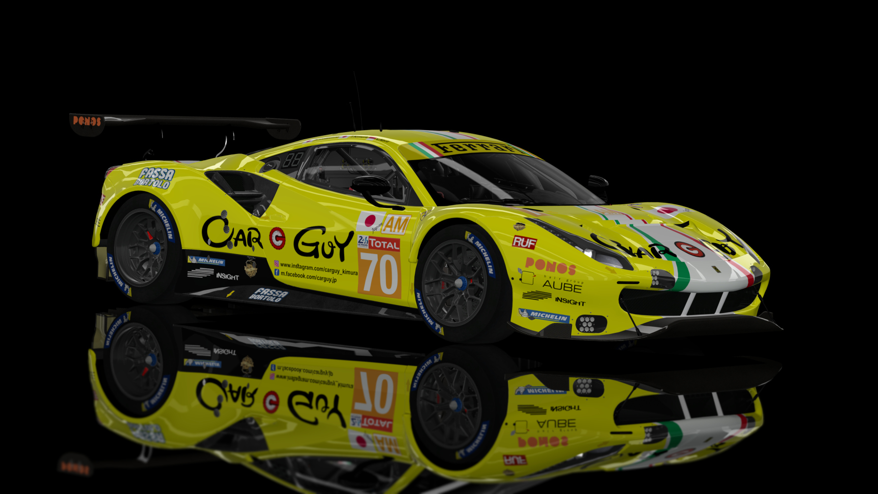 GTE 2 - Ferrari 488 GTE EVO 2019, skin MR Racing #70 2020 LM24