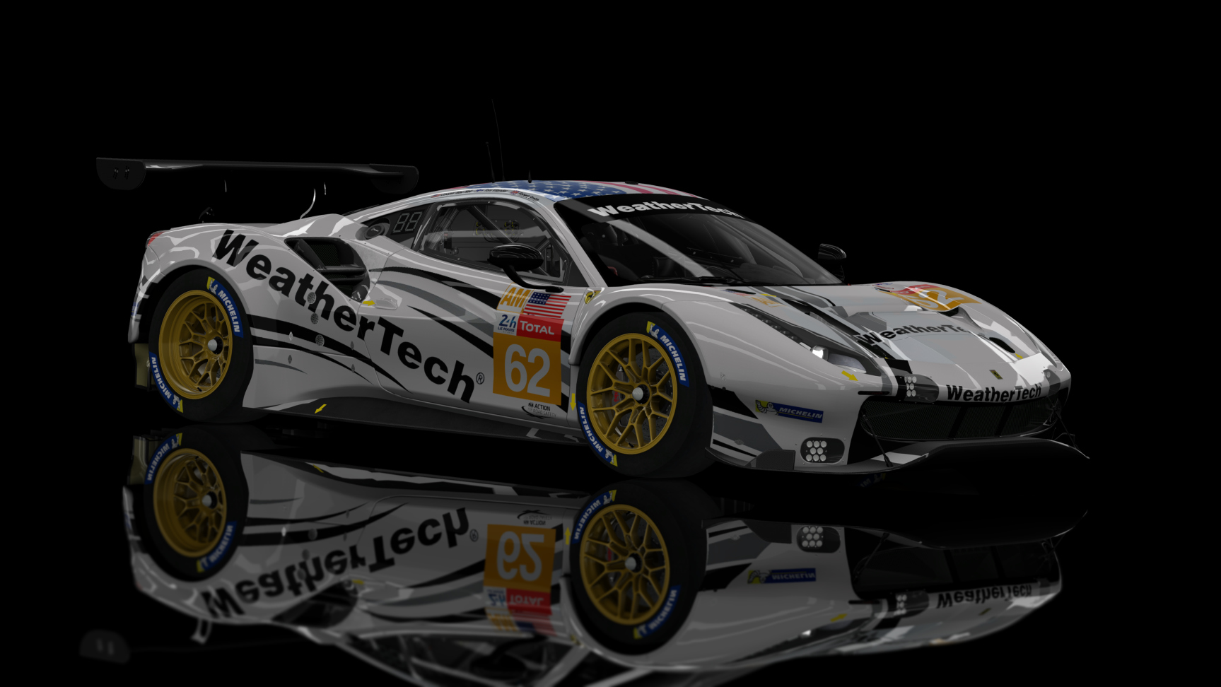 GTE 2 - Ferrari 488 GTE EVO 2019, skin Weathertech Racing #62 2020