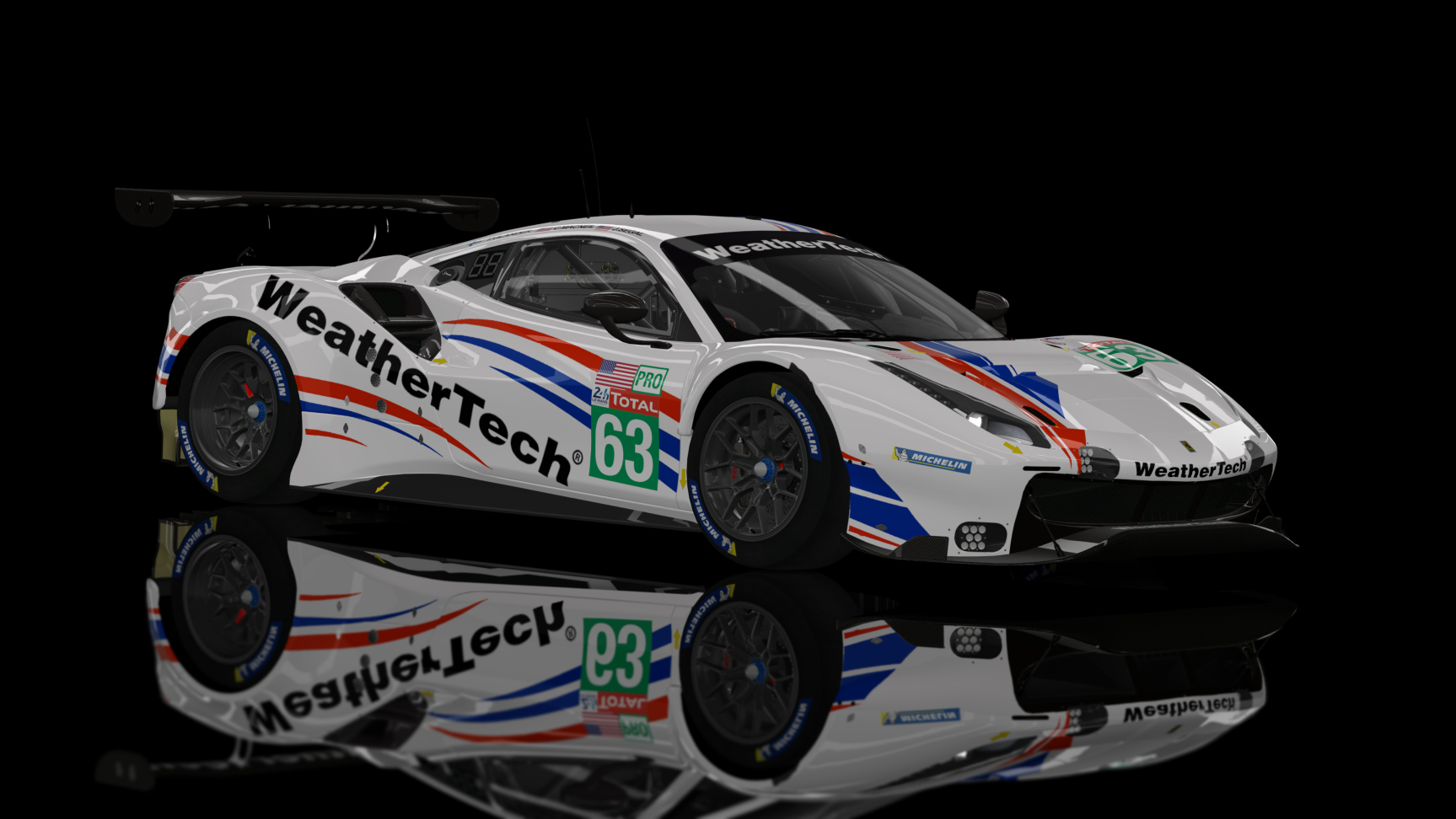 GTE 2 - Ferrari 488 GTE EVO 2019, skin Weathertech Racing #63 2020 LM24