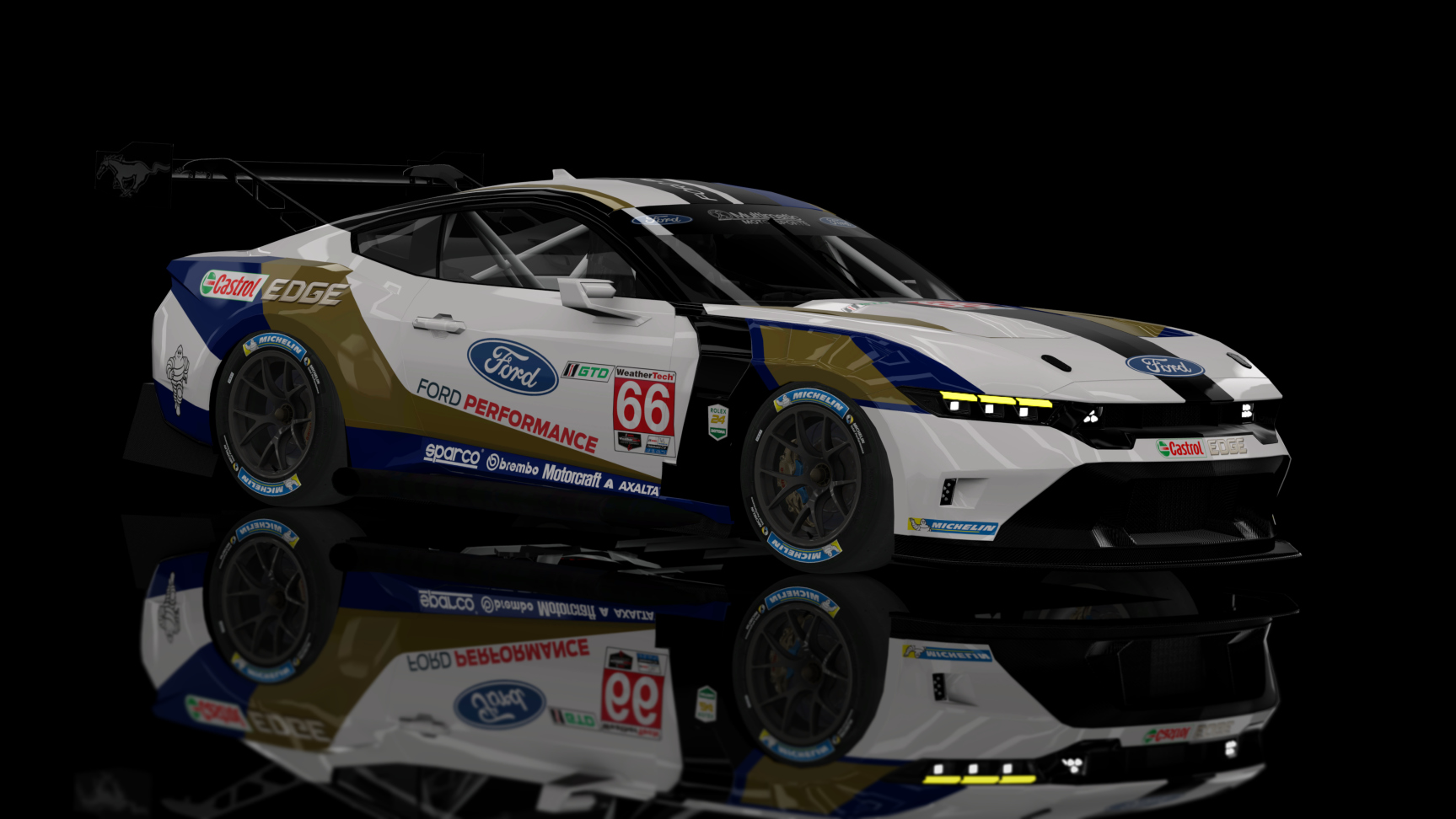 GT3 EVO - Ford Mustang S650 GT3 2024, skin Ford_Multimatic_IMSA_66