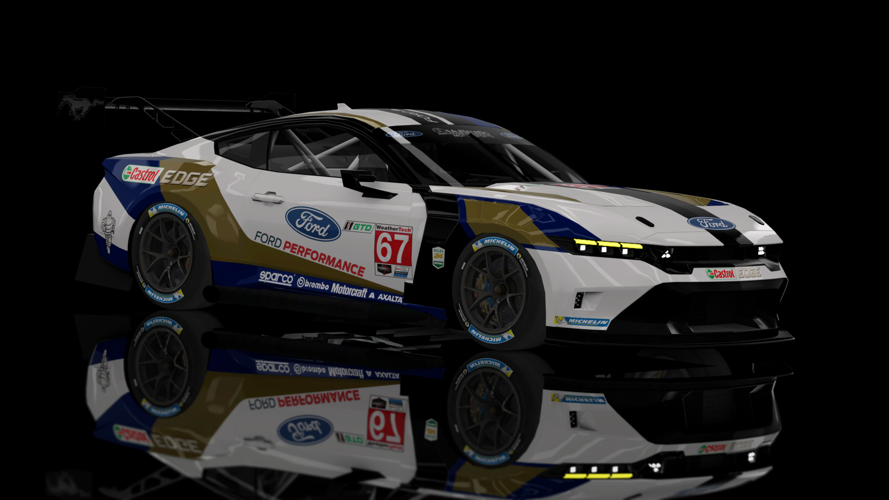 GT3 EVO - Ford Mustang S650 GT3 2024, skin Ford_Multimatic_IMSA_67