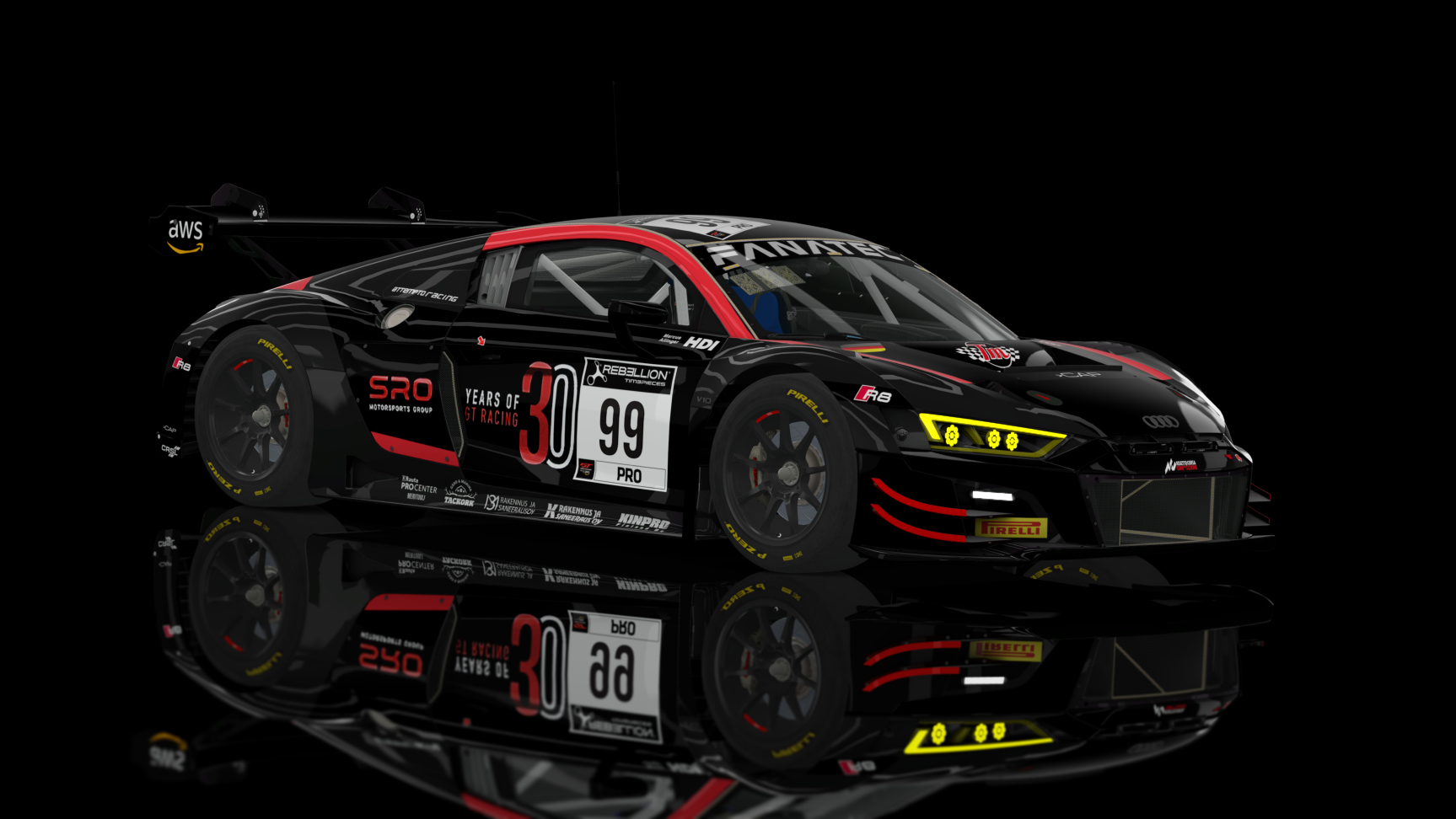 GT3 EVO - Audi R8 LMS EVO II 2021 FSR, skin 2022 Attempto Racing #99