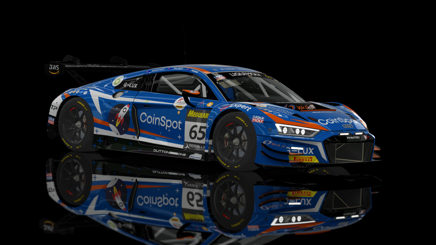 GT3 EVO - Audi R8 LMS EVO II 2021 FSR, skin 2022 Bathurst 12 Hour Coinspot 65