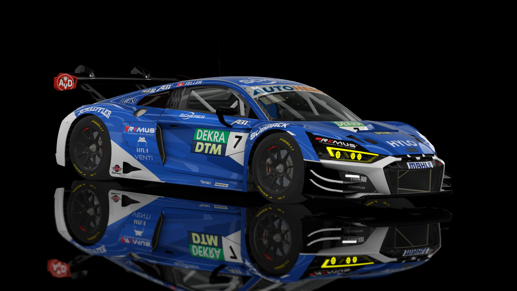 GT3 EVO - Audi R8 LMS EVO II 2021 FSR, skin 2022 DTM Ric 7