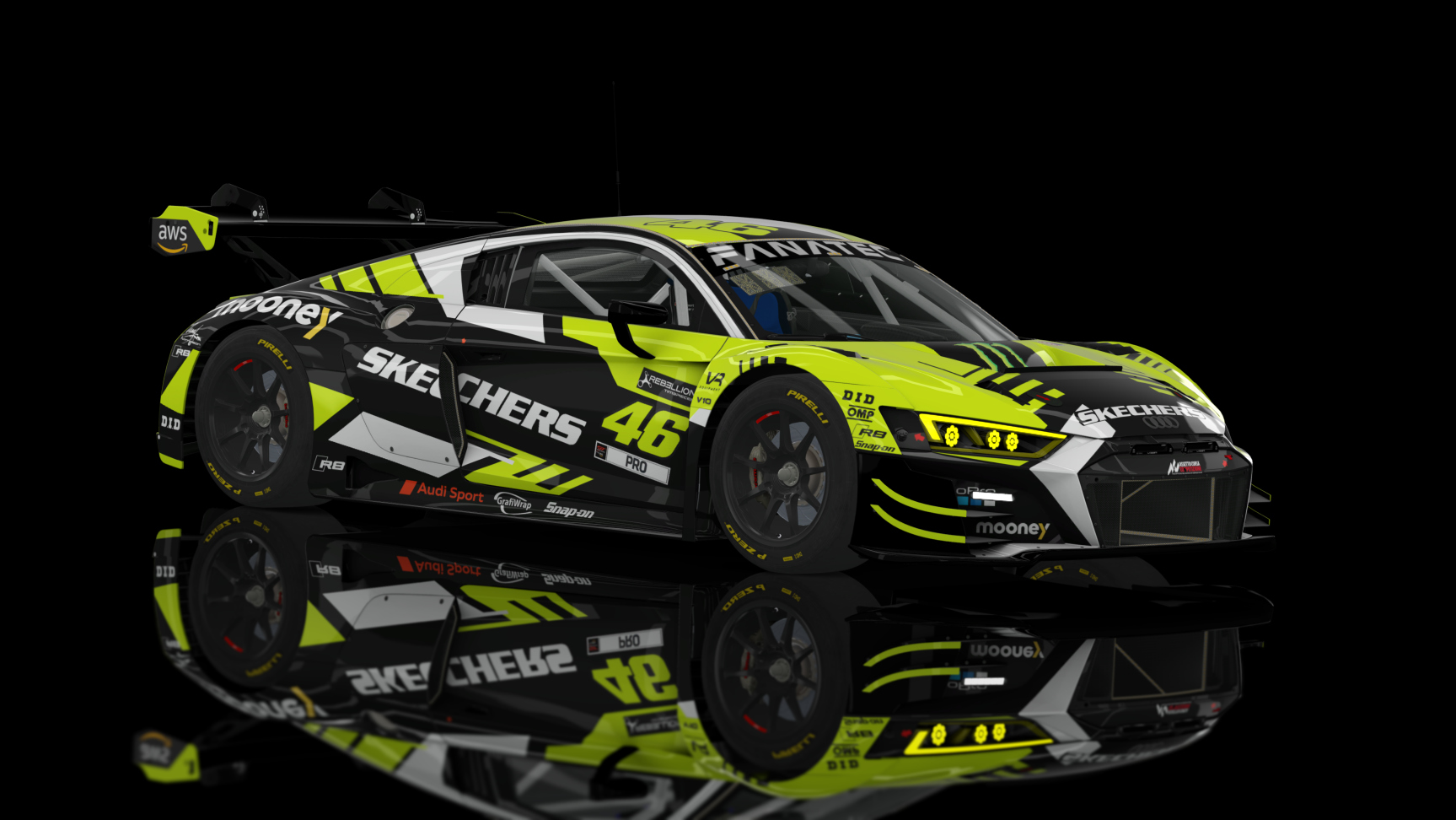 GT3 EVO - Audi R8 LMS EVO II 2021 FSR, skin 2022 GT World Challenge Europe 2022 WRT #46