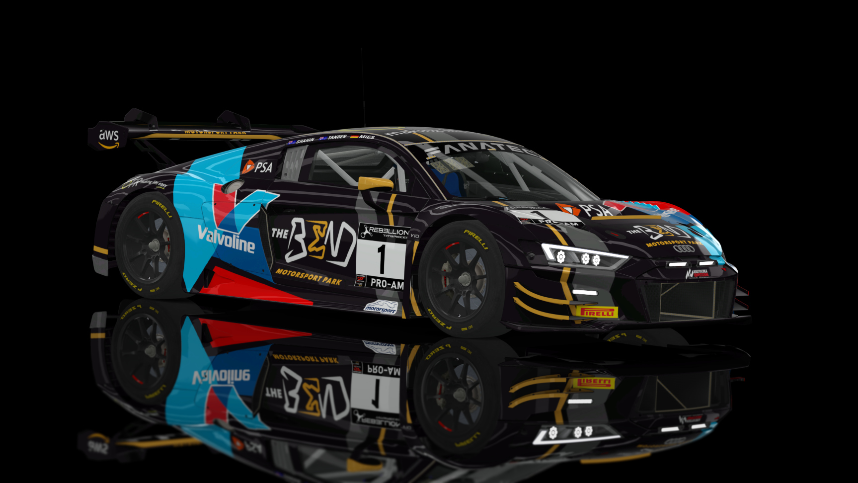 GT3 EVO - Audi R8 LMS EVO II 2021 FSR, skin 2022 GTWCAU The Bend