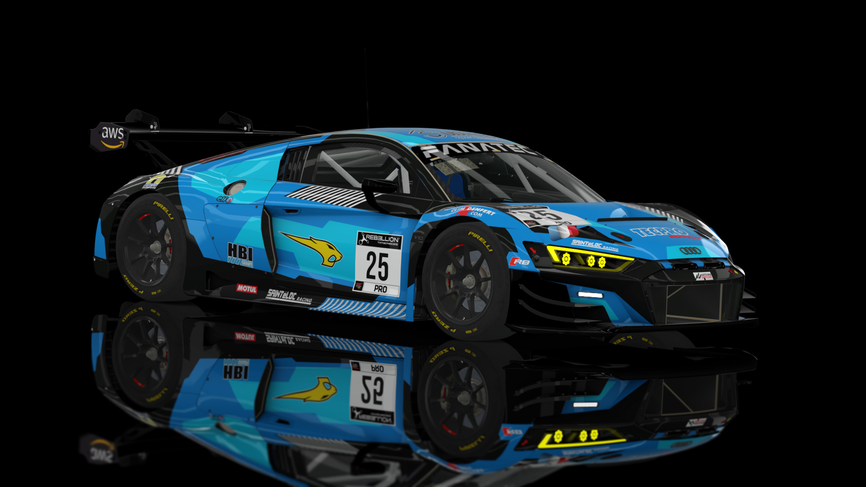 GT3 EVO - Audi R8 LMS EVO II 2021 FSR, skin 2022 Sainteloc Racing #25