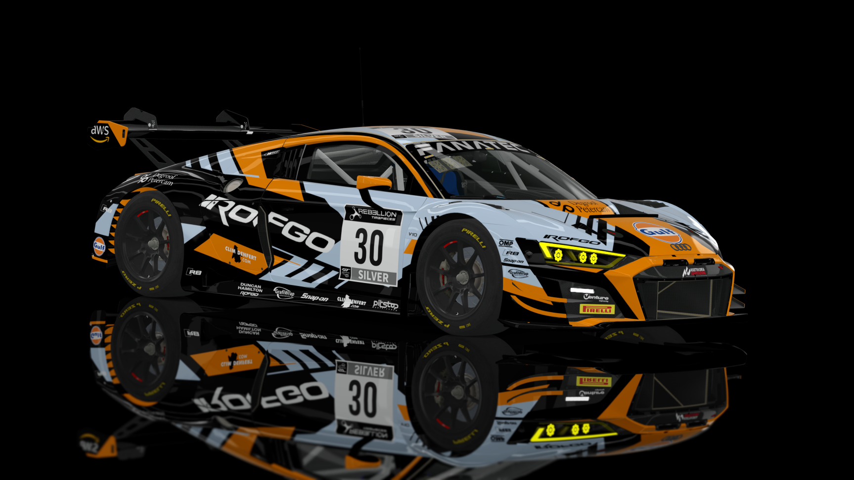 GT3 EVO - Audi R8 LMS EVO II 2021 FSR, skin 2022 Team WRT #30