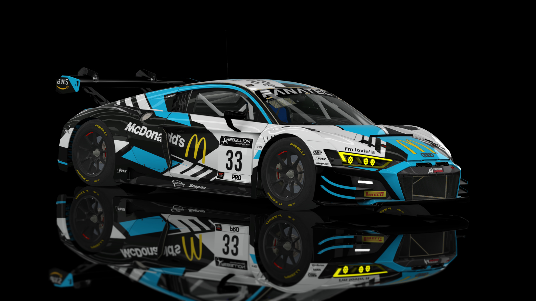 GT3 EVO - Audi R8 LMS EVO II 2021 FSR, skin 2022 Team WRT #33