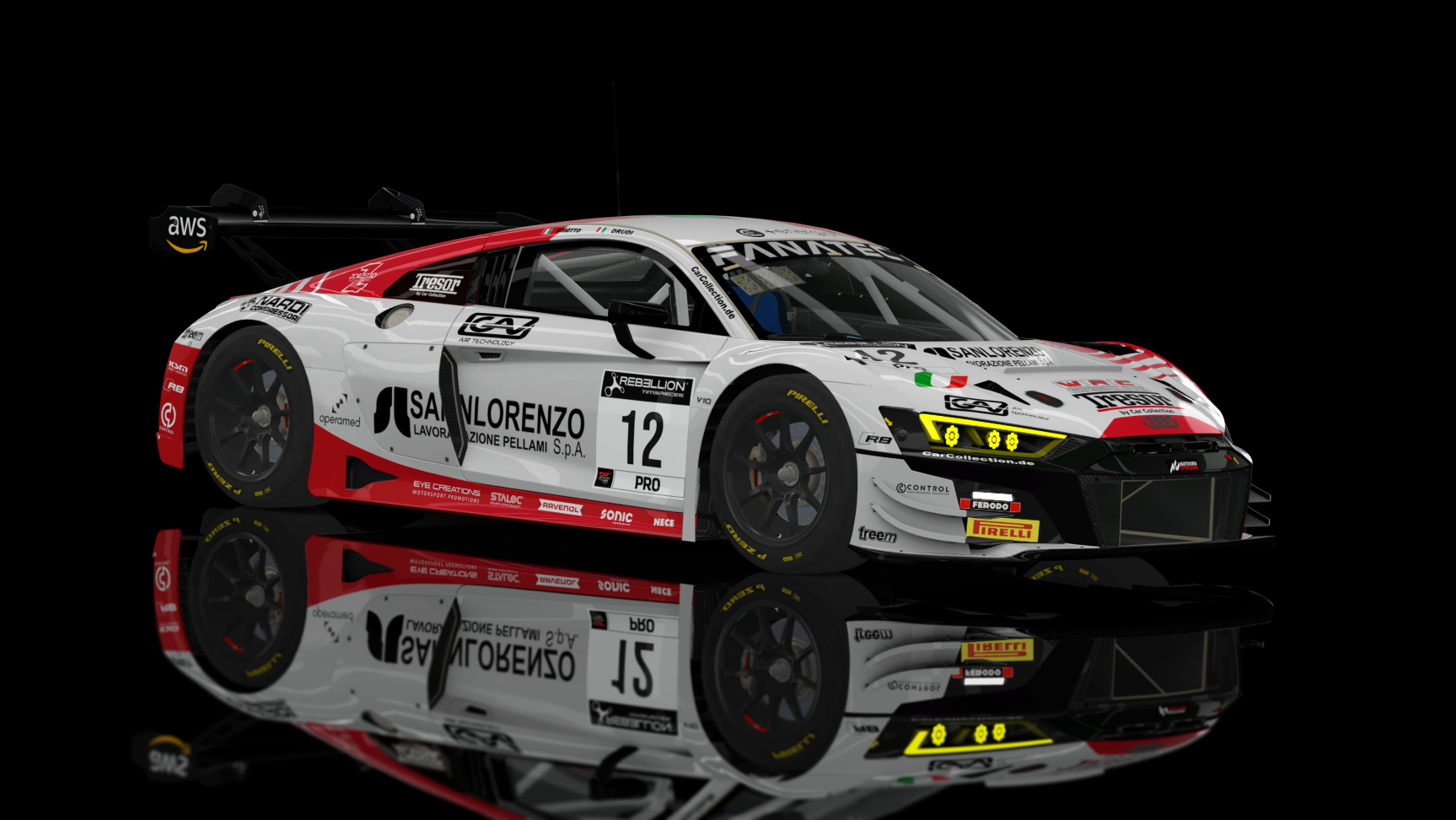 GT3 EVO - Audi R8 LMS EVO II 2021 FSR, skin 2022 Tresor by Car Collection #12