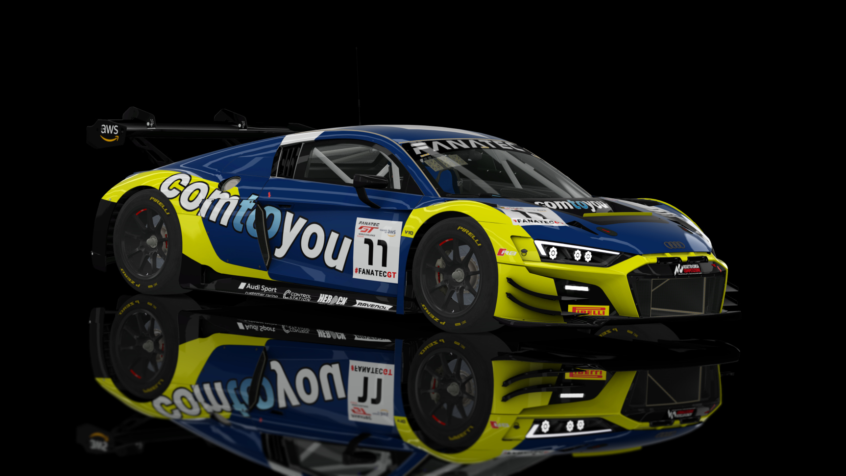 GT3 EVO - Audi R8 LMS EVO II 2021 FSR, skin 2023 Comtoyou #11