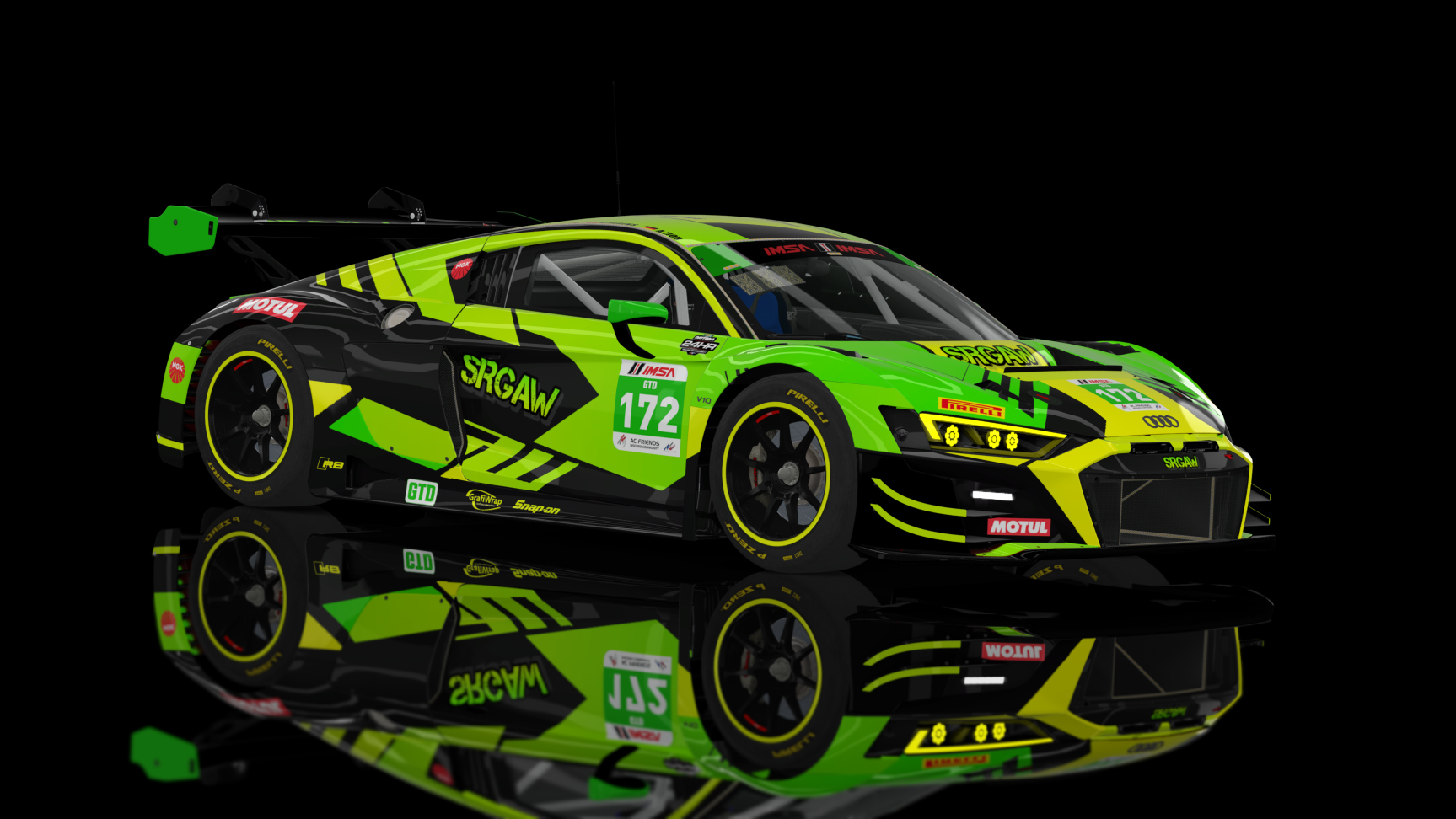 GT3 EVO - Audi R8 LMS EVO II 2021 FSR, skin ACFIMSA_DAYTONA_SRGAW