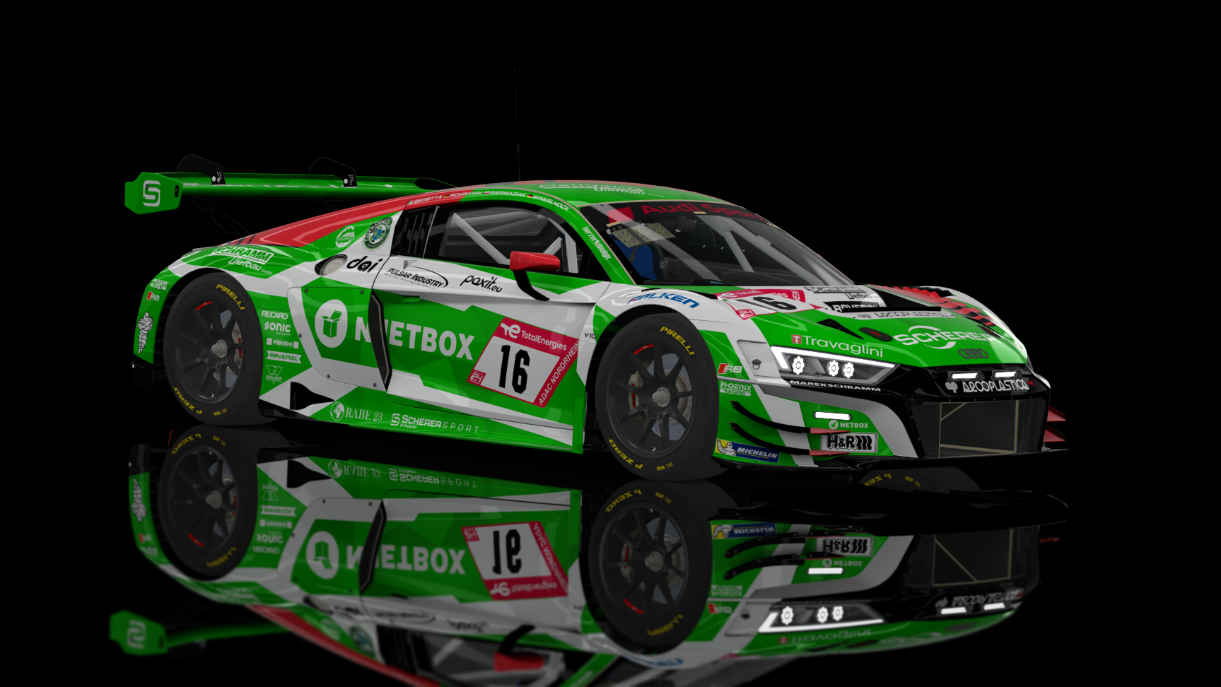 GT3 EVO - Audi R8 LMS EVO II 2021 FSR, skin Scherer_Spot_#16_2022