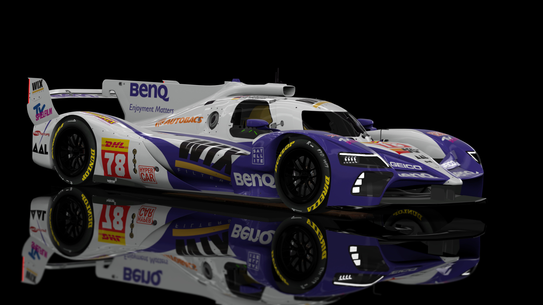 LMH - Vanwall Vandervell 2023, skin BenQ Racing 2