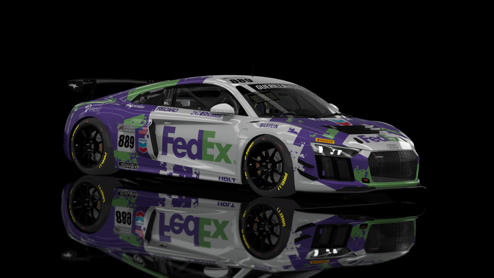 ACFGT4 - Audi R8 LMS 2018, skin 889-fedex