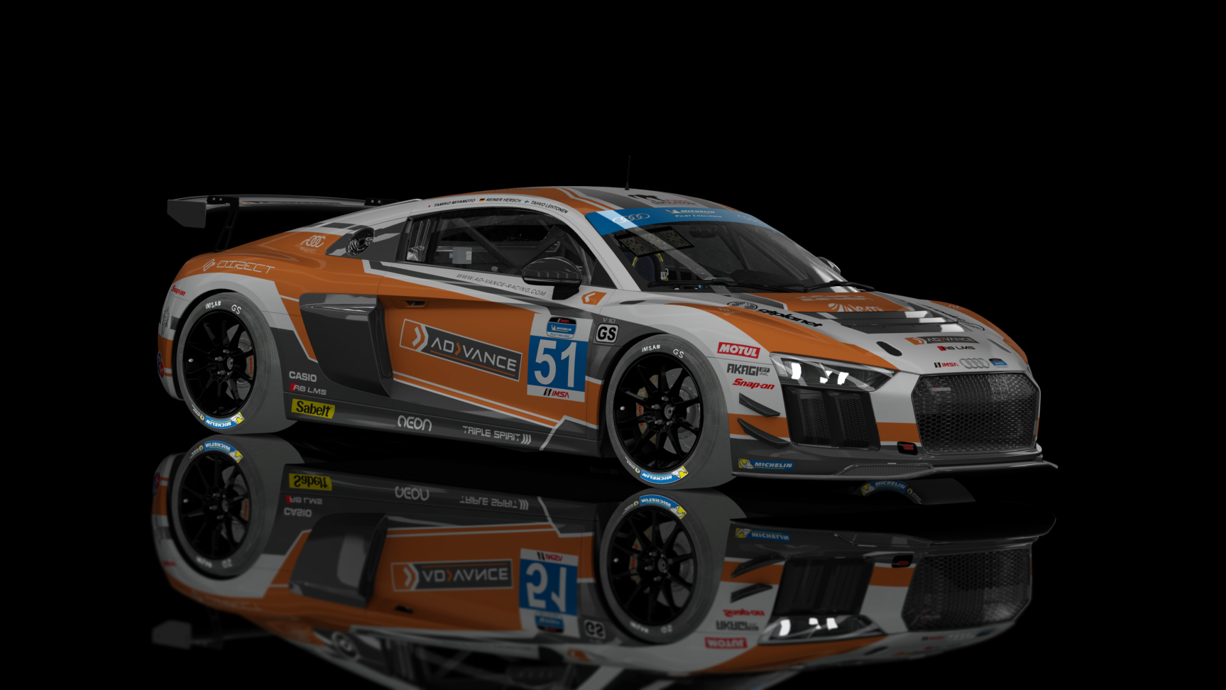 ACFGT4 - Audi R8 LMS 2018, skin AD VANCE