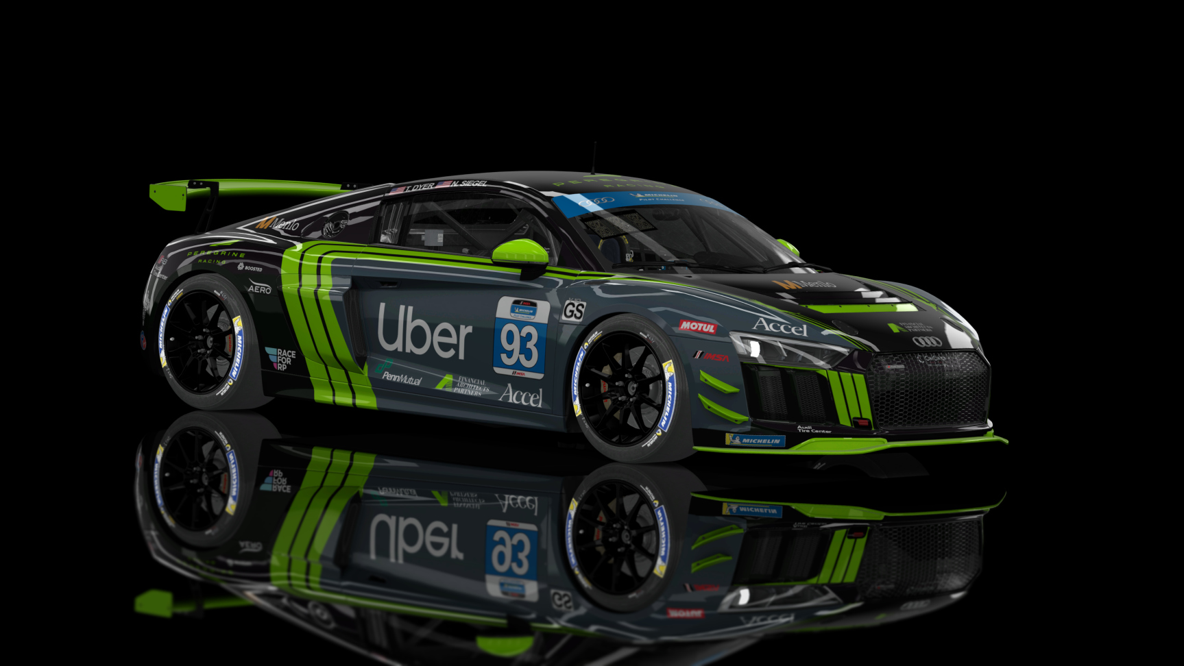 ACFGT4 - Audi R8 LMS 2018, skin CarBahn_w_Peregrine_Racing_93