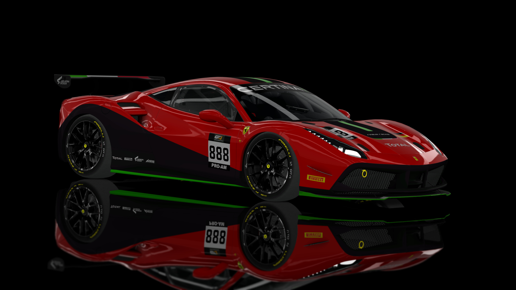 ACFGT4 - Ferrari 488 2019, skin 2020_GT4E_888_Rinaldi_Racing