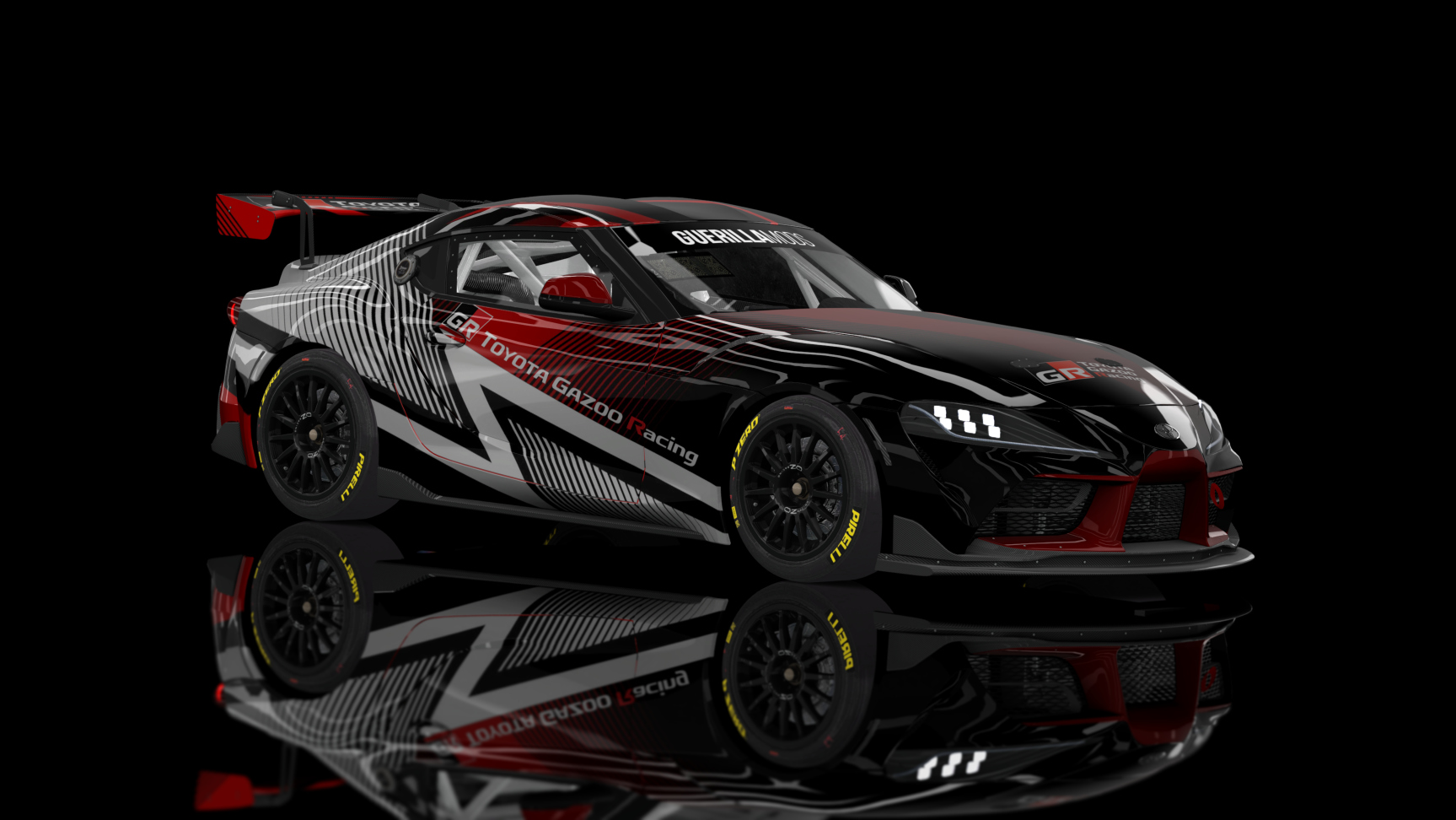 ACFGT4 - Toyota Supra A90 2019, skin GR_Racing_Red_White