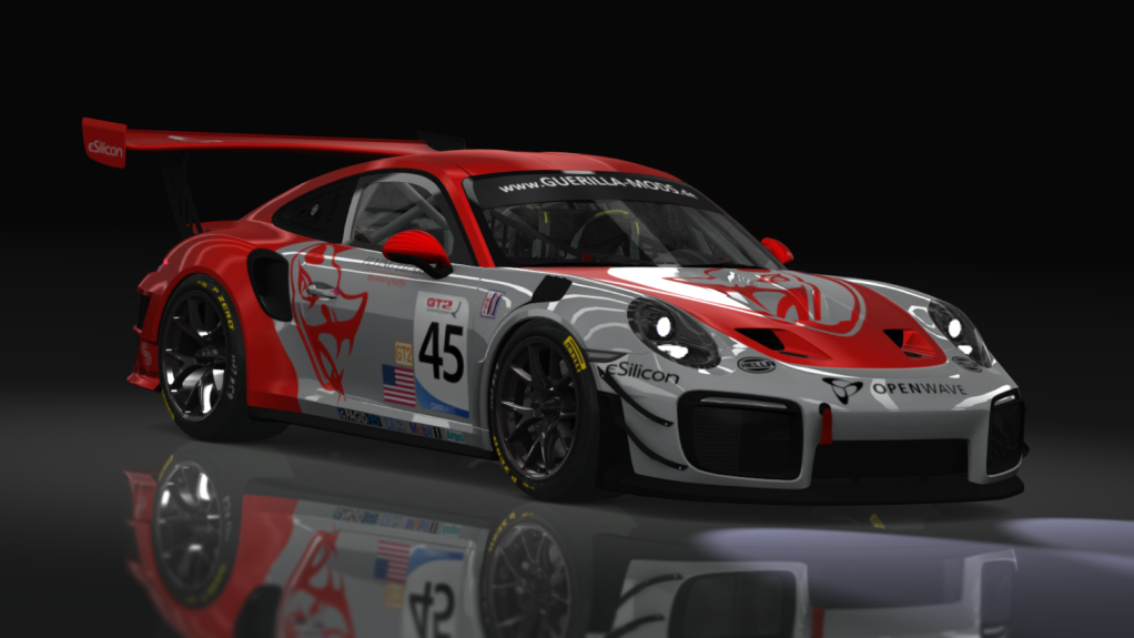 GT2 GUE - Porsche 911 GT2 RS Clubsport, skin 45_Flying_Lizard