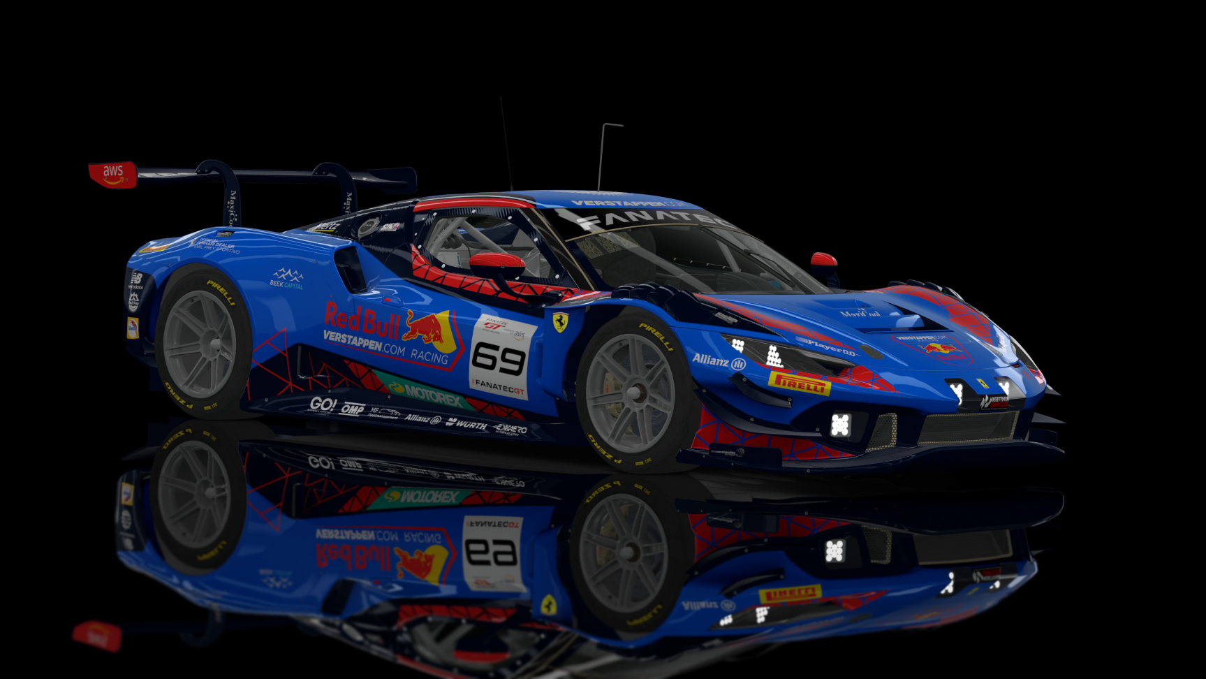 GT3 EVO - Ferrari 296 GT3 2023 FSR, skin 2023 Emil Frey #69